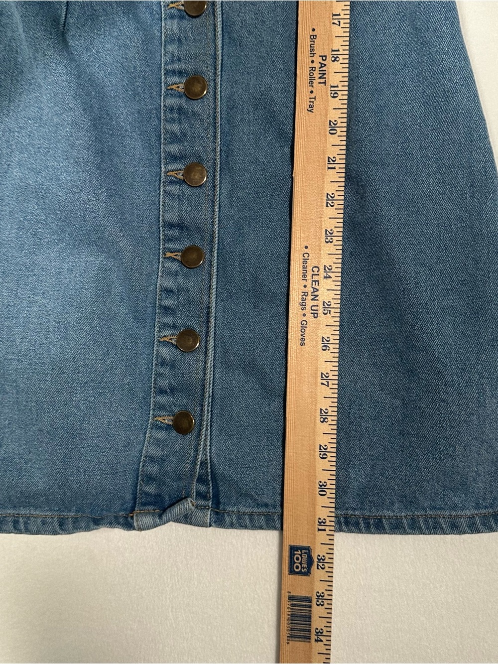 Urban Outfitters Denim Mini Dress Medium Wash Button Down 100% Cotton Size 4 - Picture 8 of 8